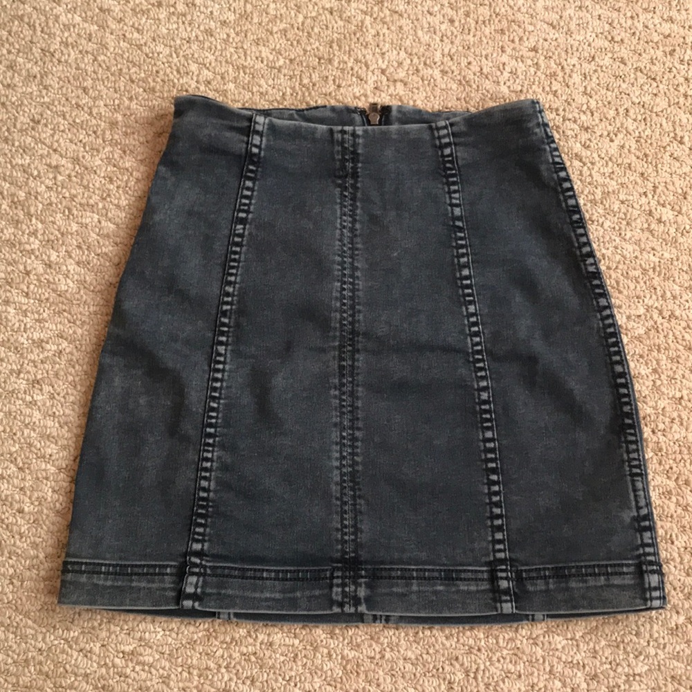 Free People Denim Mini Skirt